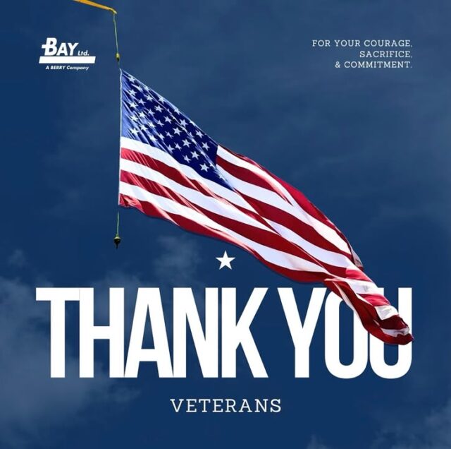 On this Veterans Day, Bay Ltd. proudly extends heartfelt gratitude to all Veterans, including the valued members of our team who have honorably served. Your bravery, selflessness, and dedication to protecting our freedoms reflect the highest principles of service. We thank you today and every day for your sacrifice and commitment.